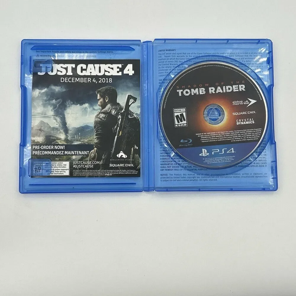 Shadow of The Tomb Raider (Sony PlayStation 4 PS4, 2018) Tested & Working